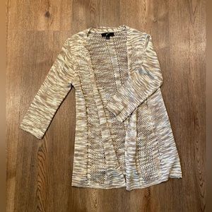 Cream and brown cardigan-medium